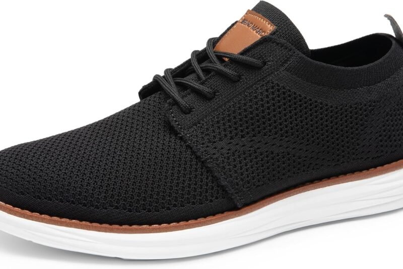 Bruno Marc Men’s KnitFlex Breeze Mesh Sneakers Oxfords Lace-Up Lightweight Casual Walking Shoes